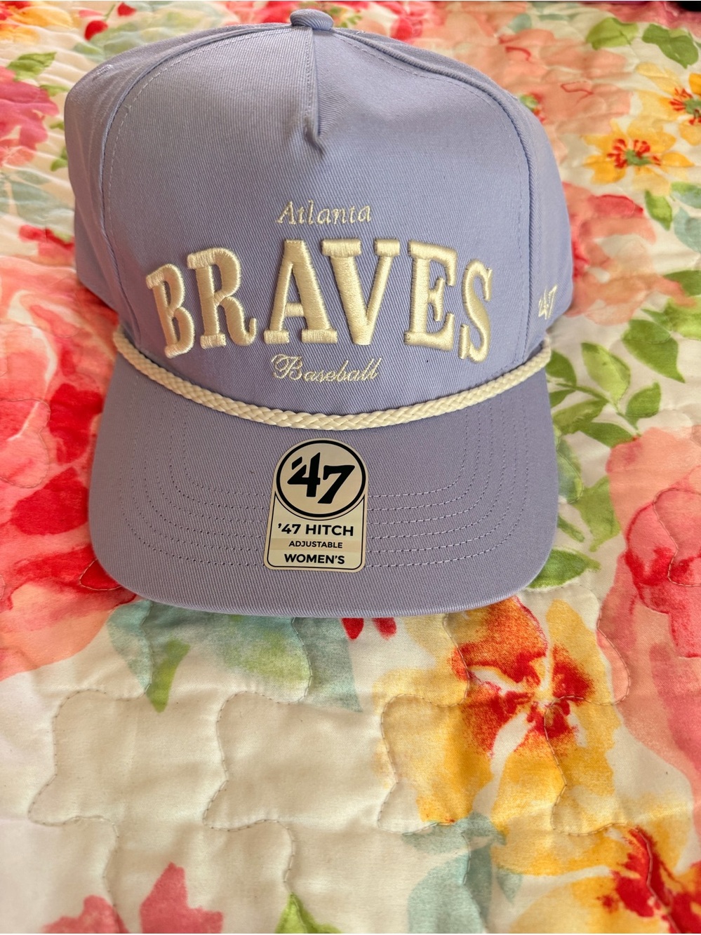 47 Lavender Atlanta Braves Rope-Trim Hat